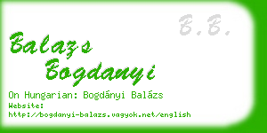 balazs bogdanyi business card